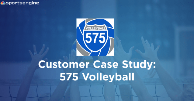 Article image featuring the logo of 575 volleyball and the title: Customer Case Study: 575 Volleyball